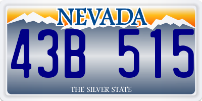 NV license plate 43B515