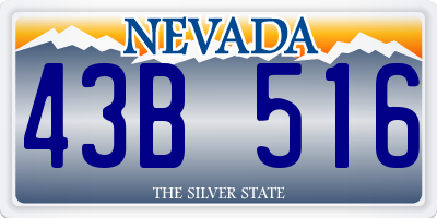 NV license plate 43B516