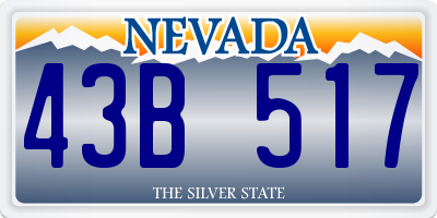 NV license plate 43B517