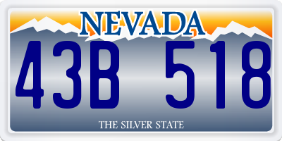 NV license plate 43B518