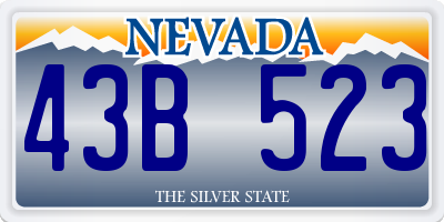 NV license plate 43B523