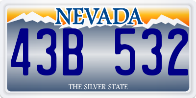 NV license plate 43B532