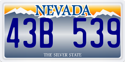 NV license plate 43B539