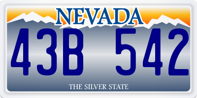 NV license plate 43B542