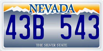 NV license plate 43B543