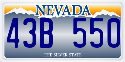 NV license plate 43B550