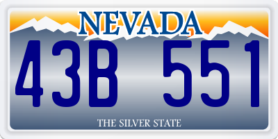 NV license plate 43B551