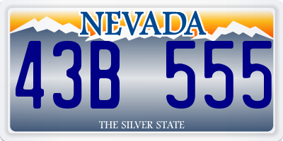 NV license plate 43B555
