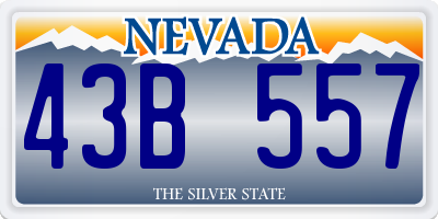 NV license plate 43B557