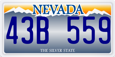 NV license plate 43B559