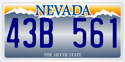 NV license plate 43B561