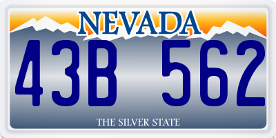 NV license plate 43B562