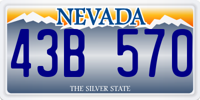 NV license plate 43B570