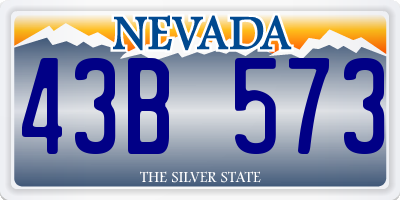 NV license plate 43B573