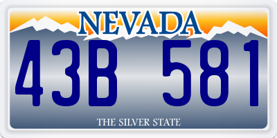 NV license plate 43B581