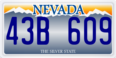 NV license plate 43B609