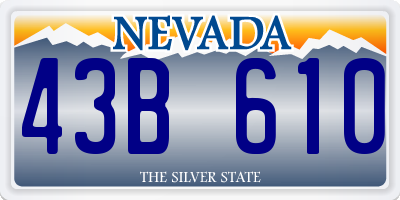 NV license plate 43B610