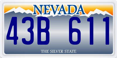 NV license plate 43B611