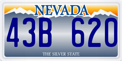 NV license plate 43B620