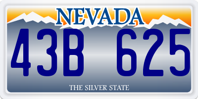 NV license plate 43B625