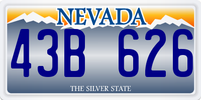NV license plate 43B626