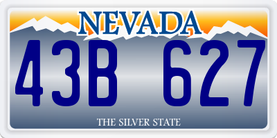 NV license plate 43B627