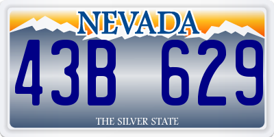 NV license plate 43B629