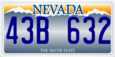 NV license plate 43B632