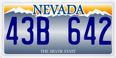 NV license plate 43B642