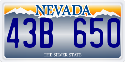 NV license plate 43B650