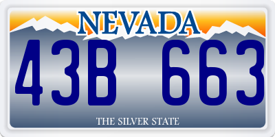 NV license plate 43B663
