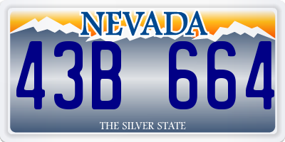 NV license plate 43B664