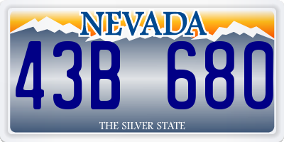 NV license plate 43B680