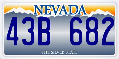 NV license plate 43B682