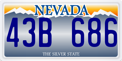 NV license plate 43B686