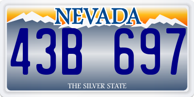 NV license plate 43B697