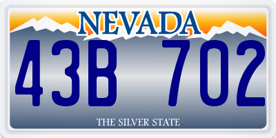 NV license plate 43B702