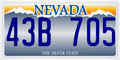 NV license plate 43B705