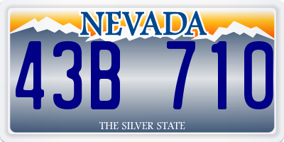 NV license plate 43B710