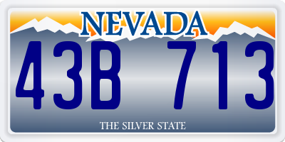 NV license plate 43B713