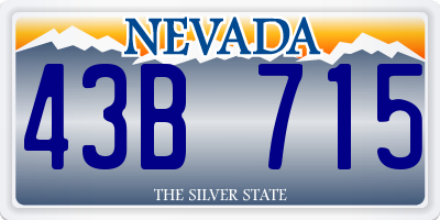 NV license plate 43B715