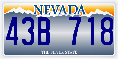 NV license plate 43B718