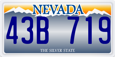 NV license plate 43B719