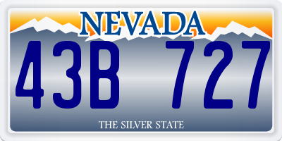 NV license plate 43B727