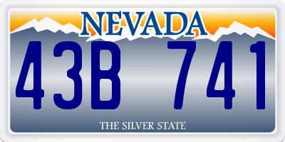 NV license plate 43B741