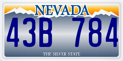 NV license plate 43B784