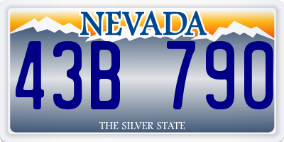 NV license plate 43B790