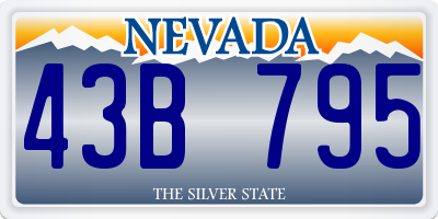 NV license plate 43B795