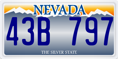 NV license plate 43B797