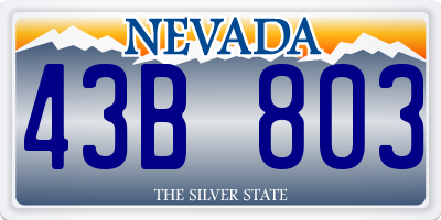 NV license plate 43B803